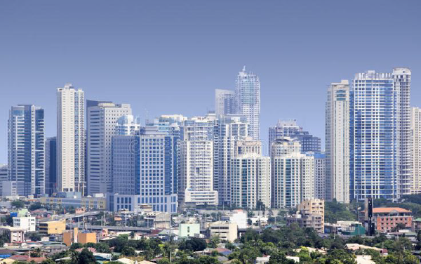 Hình ảnh thành phố Manila tại Philippines với các tòa nhà cao tầng