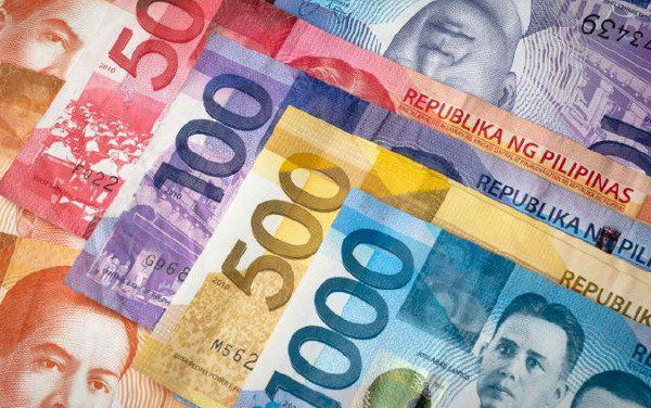 Hình ảnh tất cả mệnh giá tiền của Philippines.