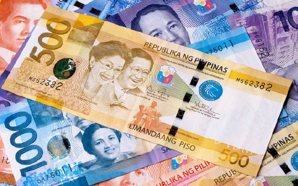 Hình ảnh đa dạng các mệnh giá tiền tệ ở Philippines.
